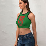 Custom Emerald Green Orange Red Sleeveless Tank Top