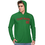 Custom Emerald Green Orange Red UV-Hoodie