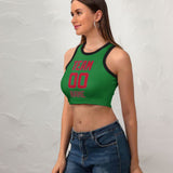 Custom Emerald Green Red Sleeveless Tank Top