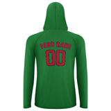 Custom Emerald Green Red UV-Hoodie