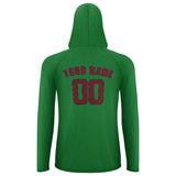 Custom Emerald Green Crimson Red UV-Hoodie