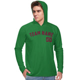 Custom Emerald Green Crimson Red UV-Hoodie