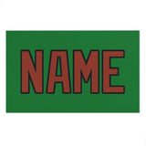 Custom Emerald Green Coral Red Beach Towel