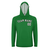 Custom Emerald Green White UV-Hoodie