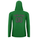Custom Emerald Green Dark Grey UV-Hoodie
