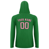 Custom Emerald Green Light Pink UV-Hoodie
