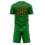 Custom Emerald Green Khaki Soccer Jersey