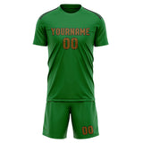 Custom Emerald Green Khaki Soccer Jersey