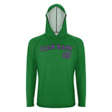 Custom Emerald Green Light Purple UV-Hoodie