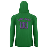 Custom Emerald Green Light Purple UV-Hoodie