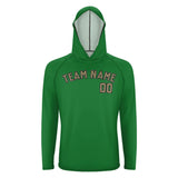 Custom Emerald Green Light Khaki UV-Hoodie