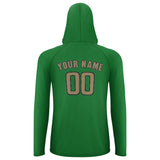 Custom Emerald Green Light Khaki UV-Hoodie
