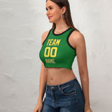 Custom Emerald Green Light Yellow Sleeveless Tank Top