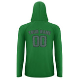 Custom Emerald Green Blue Green UV-Hoodie