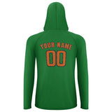 Custom Emerald Green Orange UV-Hoodie