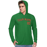 Custom Emerald Green Orange UV-Hoodie