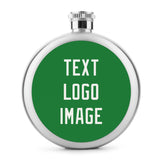 Custom Emerald Green White Hip Flask