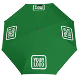 Custom Emerald Green White Automatic Umbrella