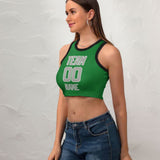 Custom Emerald Green Gray Sleeveless Tank Top