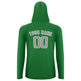 Custom Emerald Green Gray UV-Hoodie