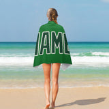 Custom Emerald Green Green Beach Towel