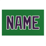 Custom Emerald Green Purple Beach Towel