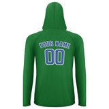 Custom Emerald Green Sky Blue UV-Hoodie