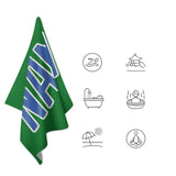 Custom Emerald Green Sky Blue Beach Towel