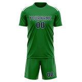 Custom Emerald Green Blue Soccer Jersey