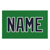 Custom Emerald Green Navy Beach Towel