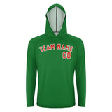 Custom Emerald Green Orange Red UV-Hoodie