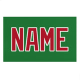 Custom Emerald Green Red Beach Towel