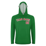 Custom Emerald Green Red UV-Hoodie