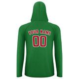 Custom Emerald Green Red UV-Hoodie