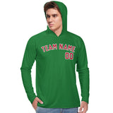 Custom Emerald Green Red UV-Hoodie