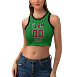 Custom Emerald Green Crimson Red Sleeveless Tank Top