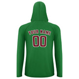Custom Emerald Green Crimson Red UV-Hoodie
