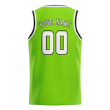 Custom Emerald Green & White Colors Design Sports Basketball Jersey