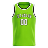 Custom Emerald Green & White Colors Design Sports Basketball Jersey