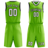 Custom Emerald Green White Basketball Set