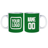Custom Emerald Green White Mug