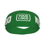 Custom Emerald Green White Sports headband