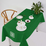 Custom Emerald Green White Square Table Cloth