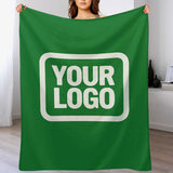 Custom Emerald Green White Blanket