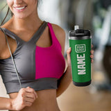 Custom Emerald Green White Stainless Steel Water Cup