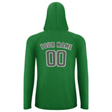 Custom Emerald Green Dark Grey UV-Hoodie