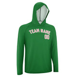 Custom Emerald Green Light Pink UV-Hoodie