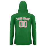Custom Emerald Green Light Pink UV-Hoodie