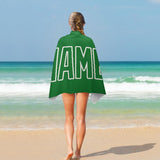 Custom Emerald Green Emerald Green Beach Towel