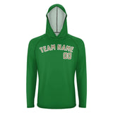 Custom Emerald Green Light Khaki UV-Hoodie